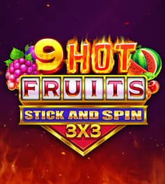 9 Hot Fruits Stick and Spin 3x3